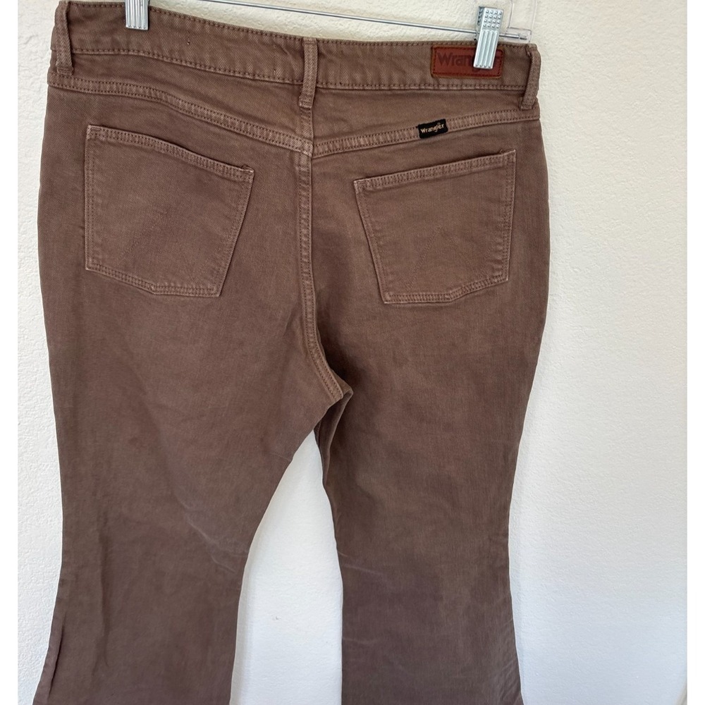 Wrangler Jeans 12 X 31 Brown High Rise Fierce Flare Denim Rodeo cowgirl Retro - Picture 8 of 16